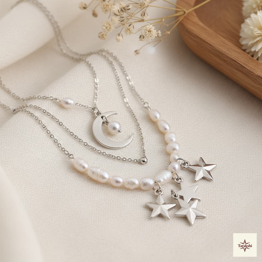 Celestial Pearl Pendant Chain