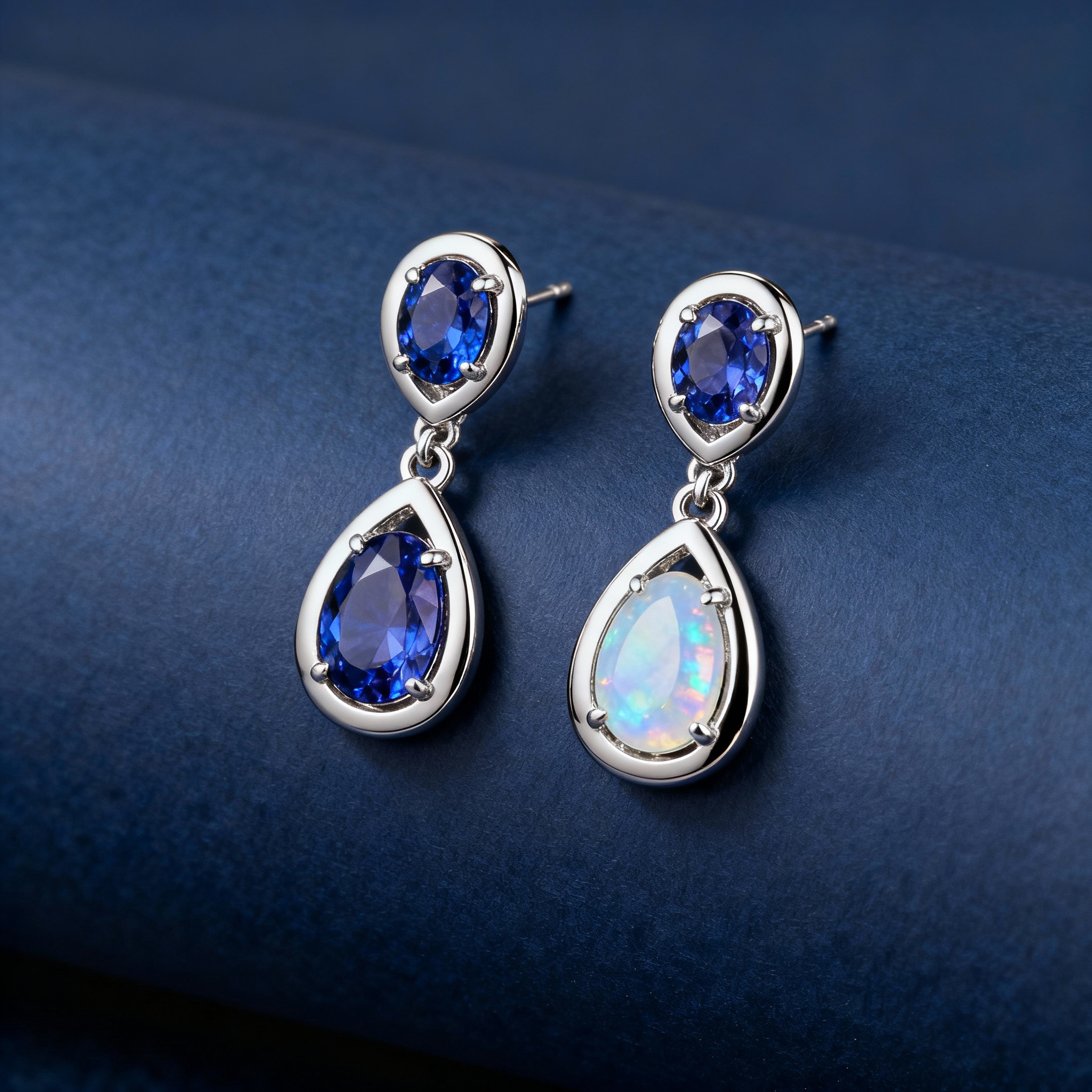 Classic Gemstone Silver Earrings