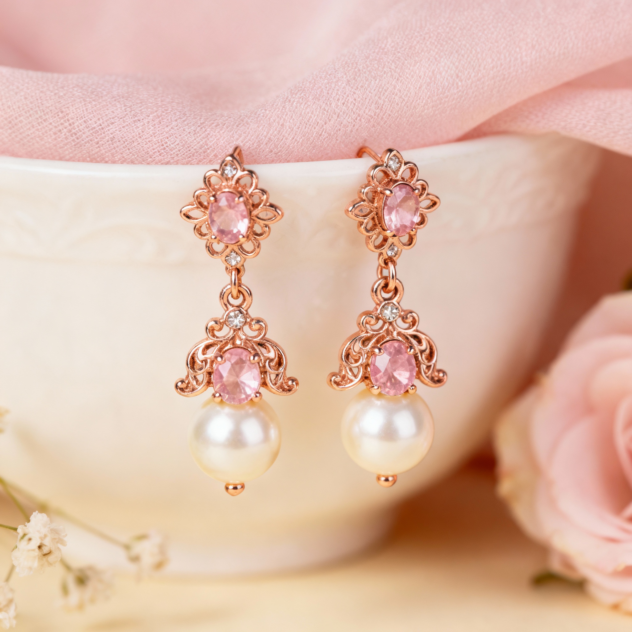 Romantic Pearl Drop Earrings
