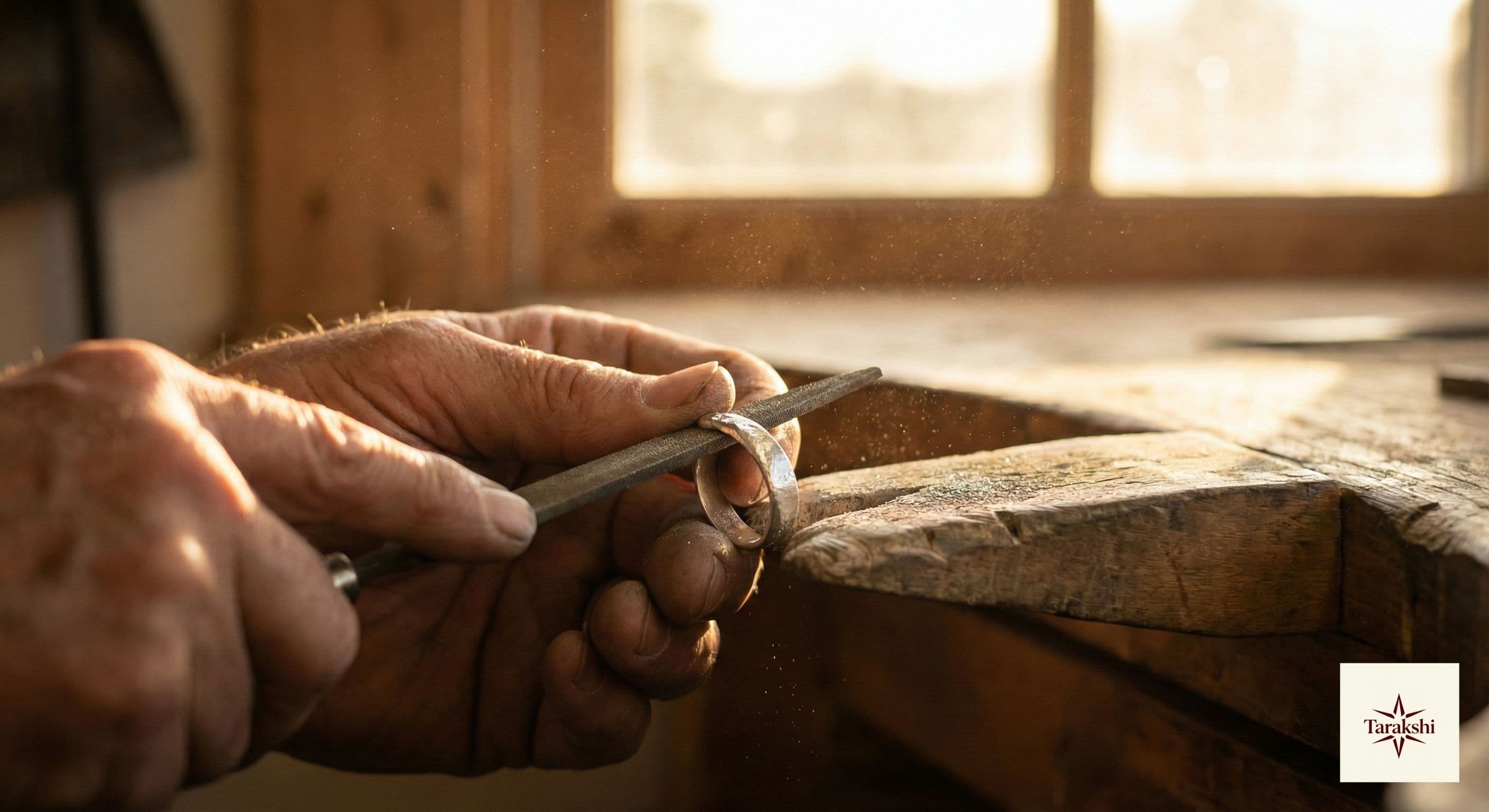 Tarakshi artisan crafting silver jewelry